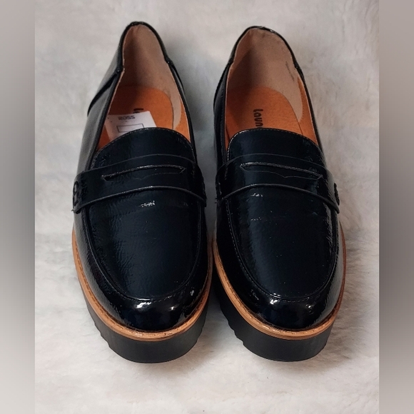 Laundry List size 9 black platform slip-on - Picture 2 of 6